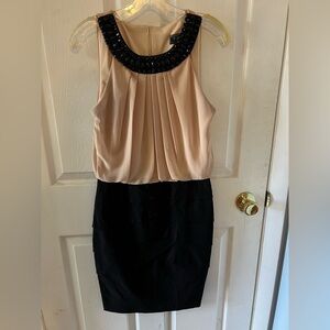 Dressbarn Tan and Black Dress for Elegant Occassions